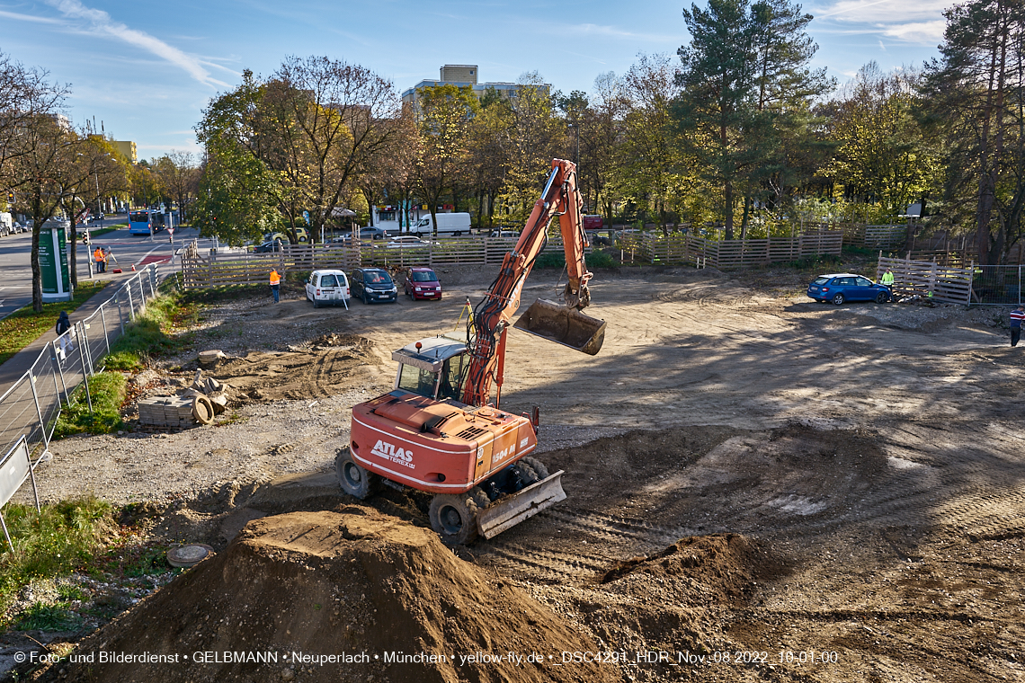 08.11.2022 - Baustelle an der Quiddestraße Haus für Kinder in Neuperlach